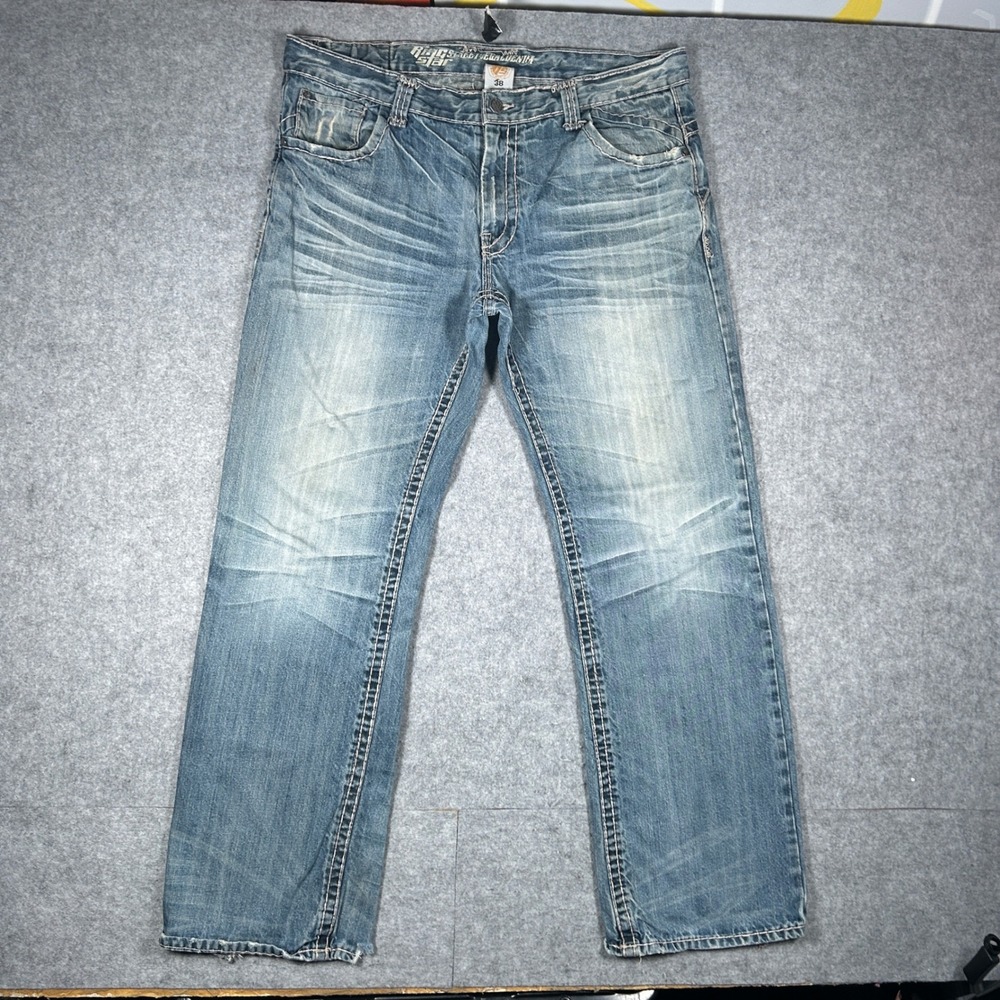 Ringstar Denim Jeans Mens 38 Blue Y2K Baggy Hip Hop Skater Streetwear